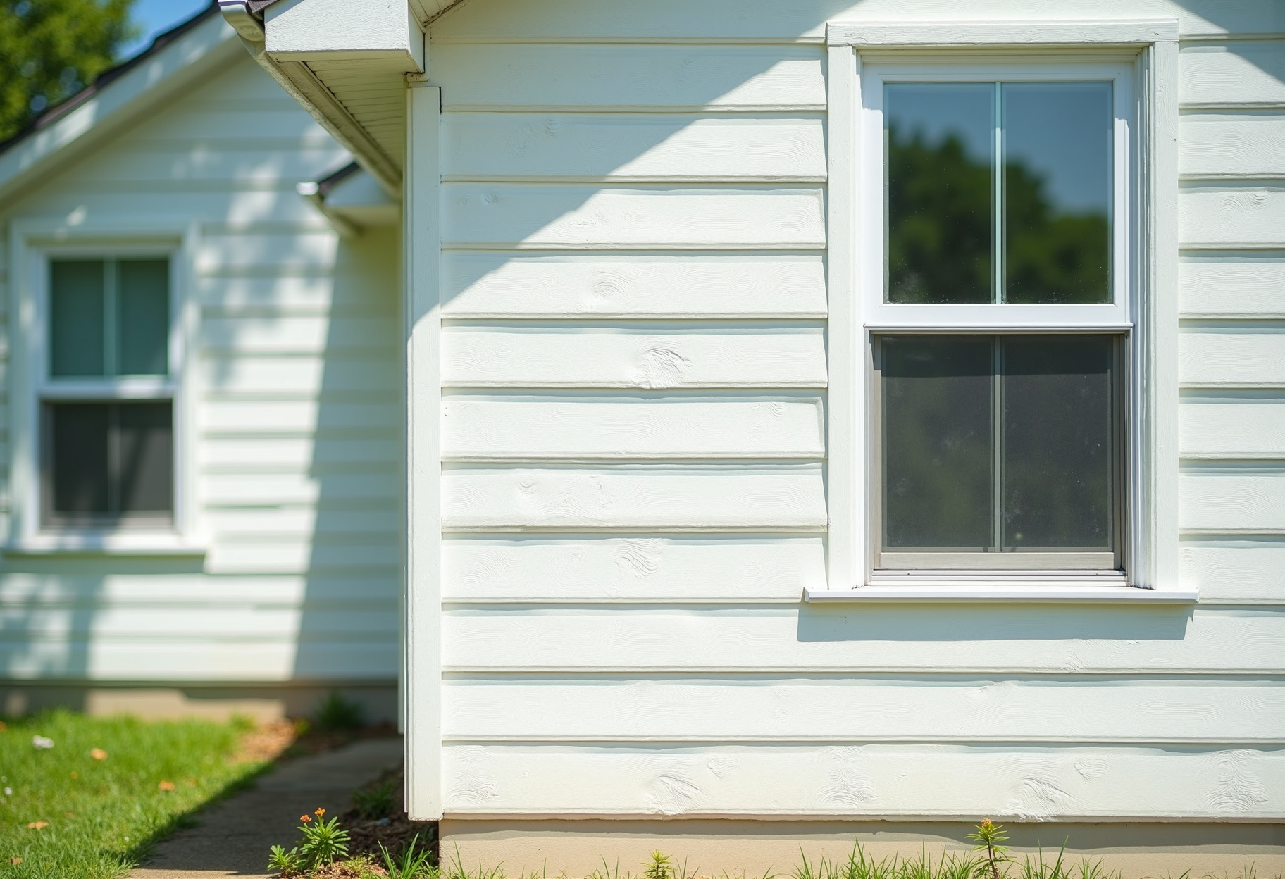 Fresh-washed siding